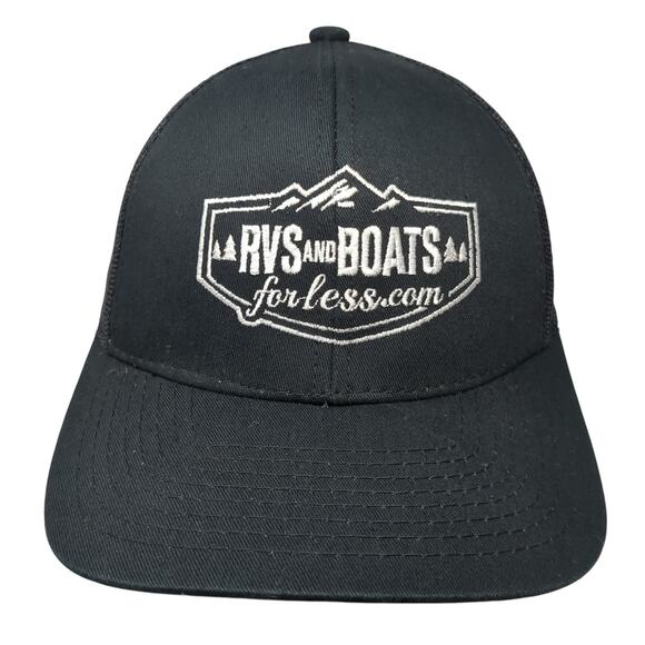 Rvs And Boats Strapback Trucker Hat Black One Size Platinum Series Outdoor Cap - Picture 1 of 10